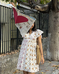 Floral Hand-Block Print Dress