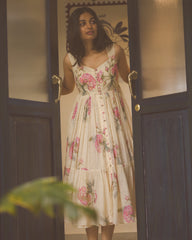 Gulabi Chanderi Dress