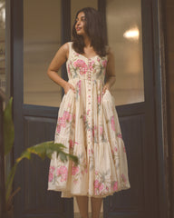 Gulabi Chanderi Dress