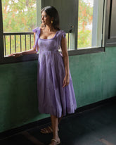 Nalini Chanderi Box Pleated Dress