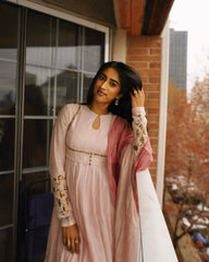 Mughal Chanderi Kurtha Set