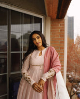 Mughal Chanderi Kurtha Set