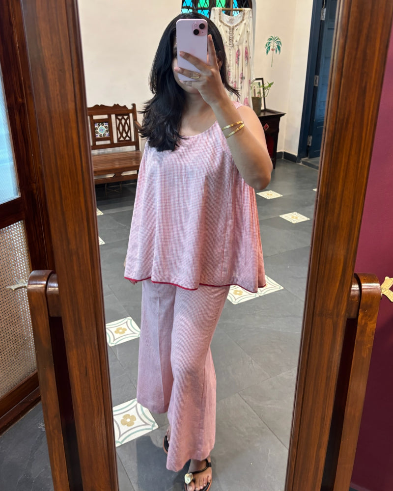 Red Check Co ord Set