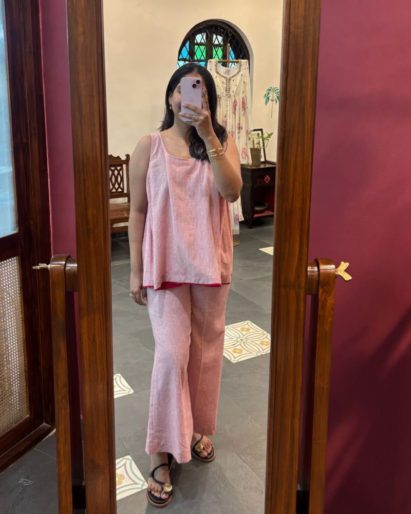 Red Check Co ord Set
